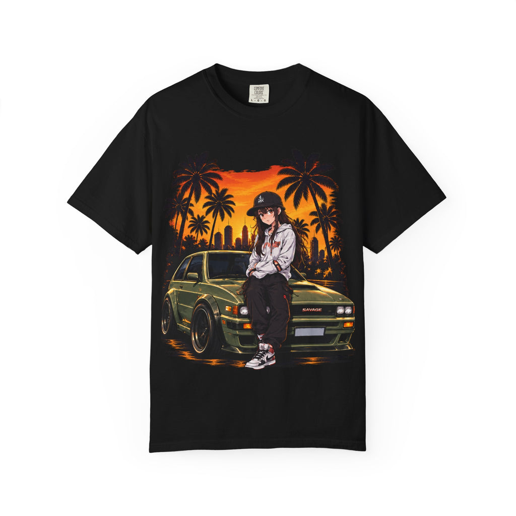 Anime Girl & Car-- Graphic T-Shirt