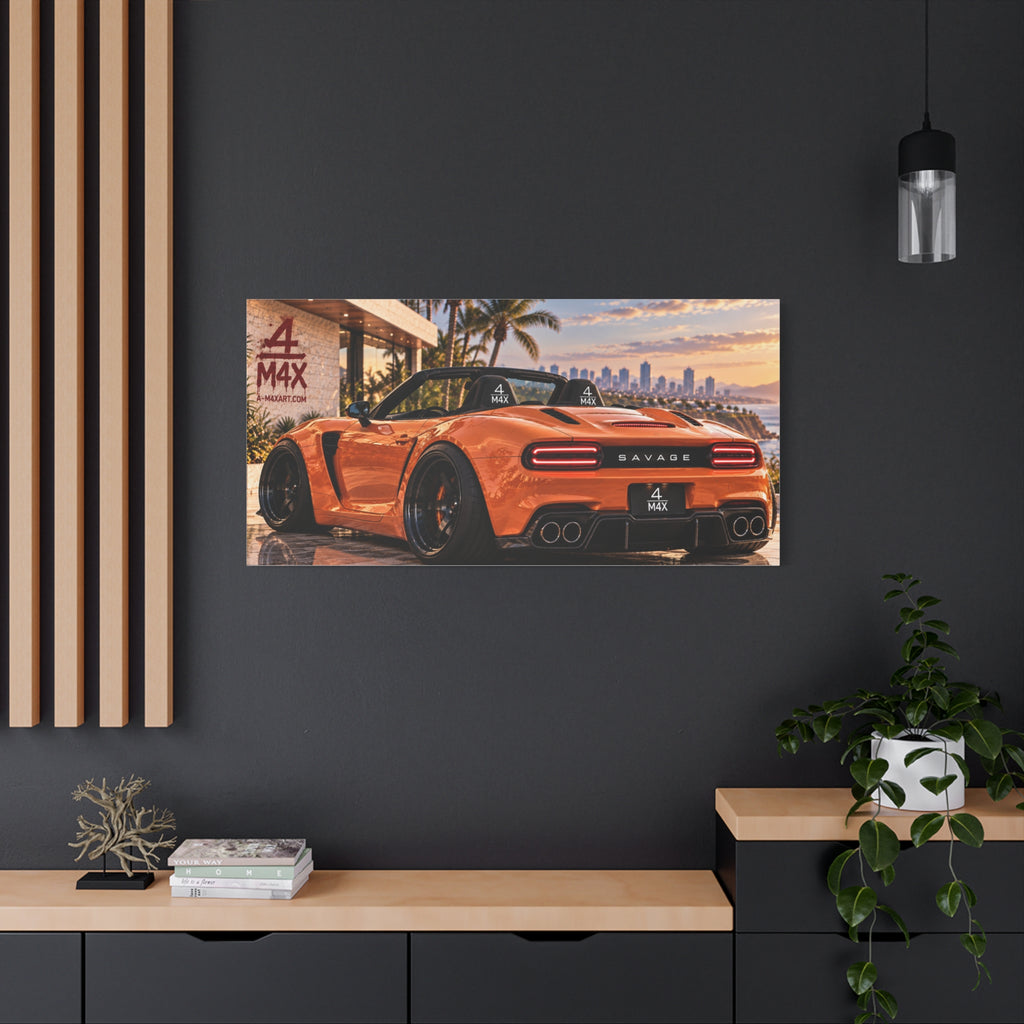 Orange Sports Car Rear