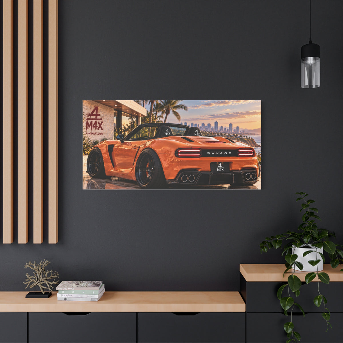 Orange Sports Car Rear