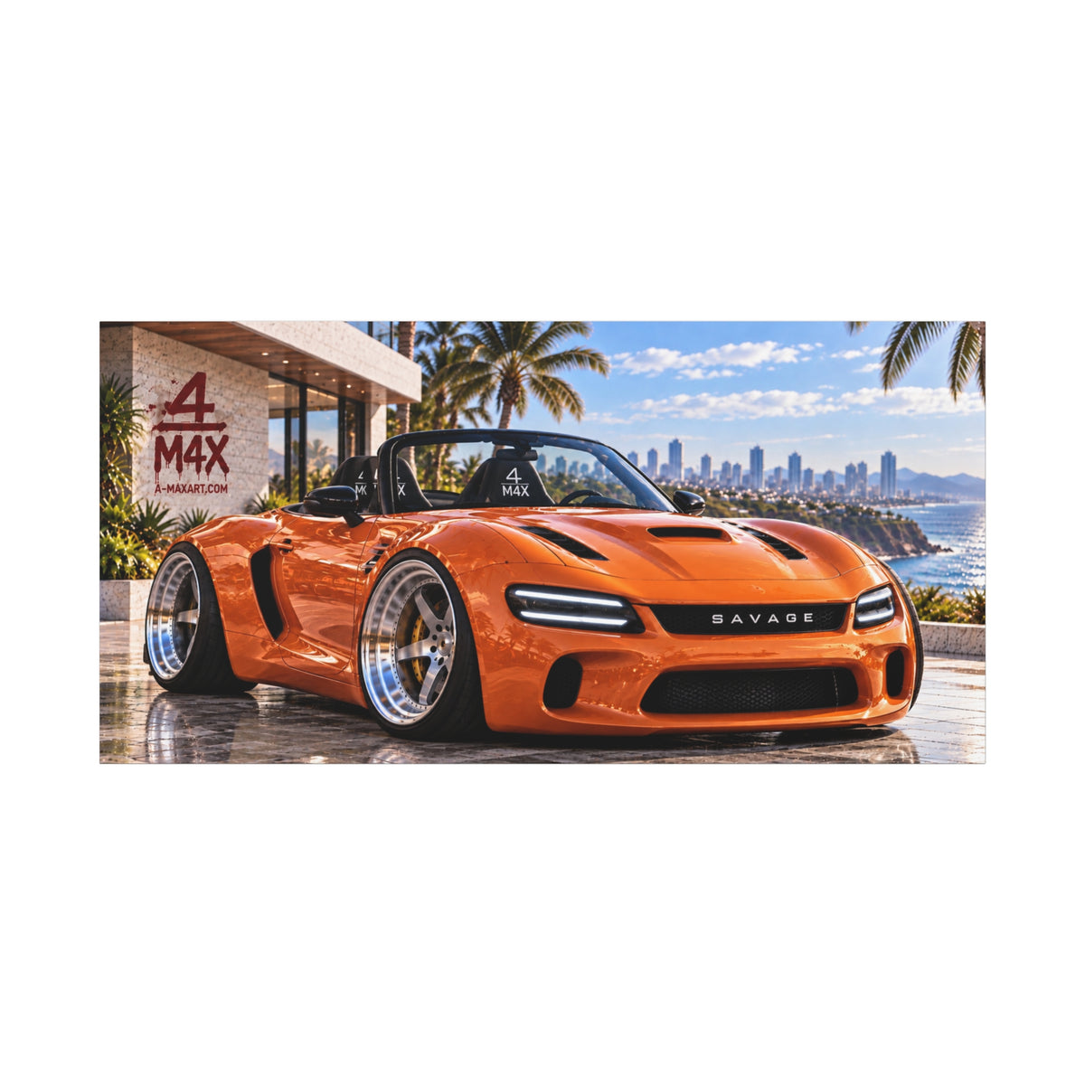 Orange Sports Car Front