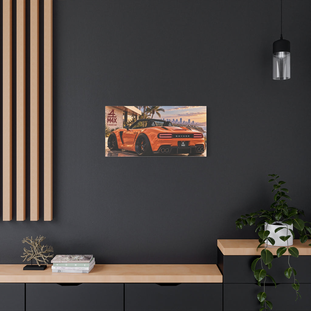 Orange Sports Car Rear