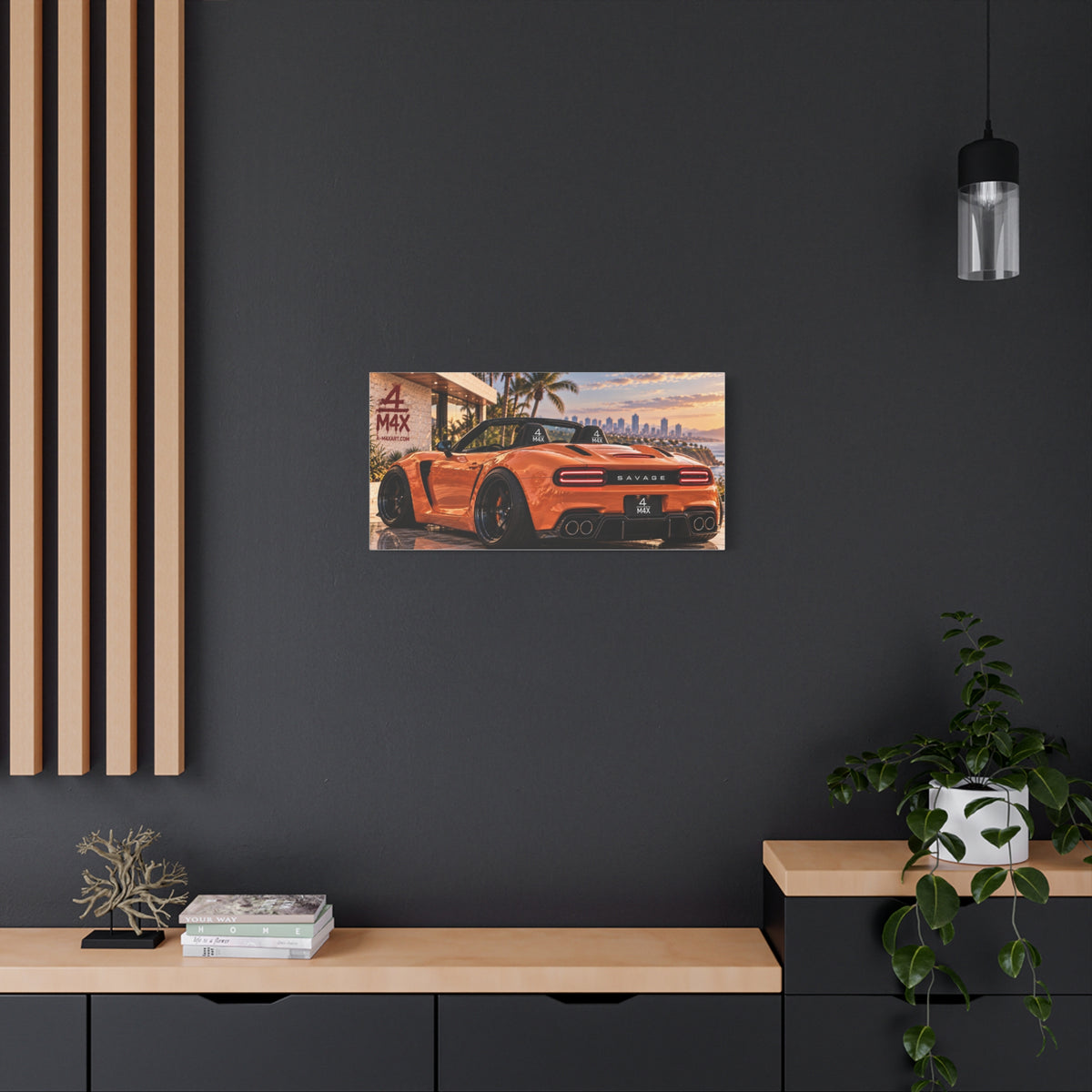 Orange Sports Car Rear