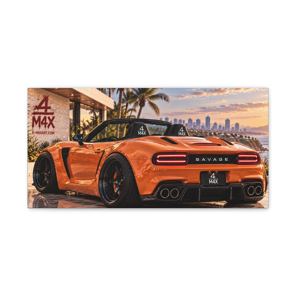 Orange Sports Car Rear
