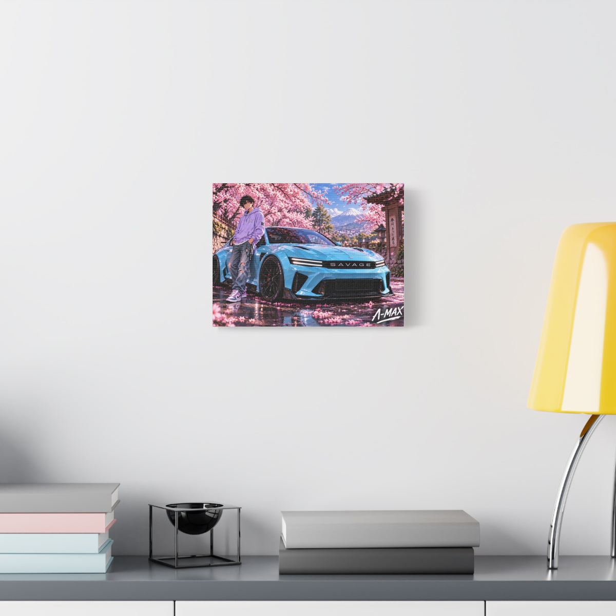 Blue Sports Car--Canvas Print