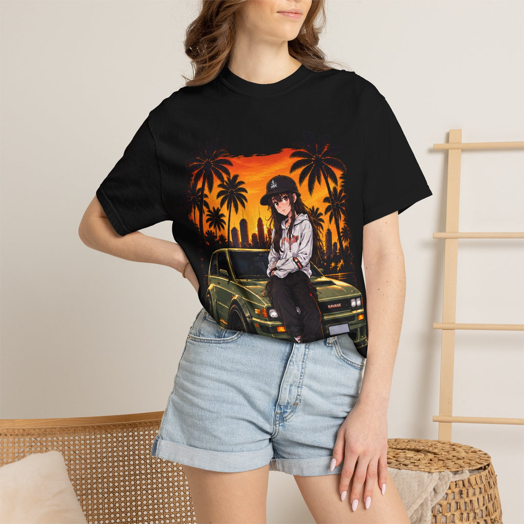 Anime Girl & Car-- Graphic T-Shirt