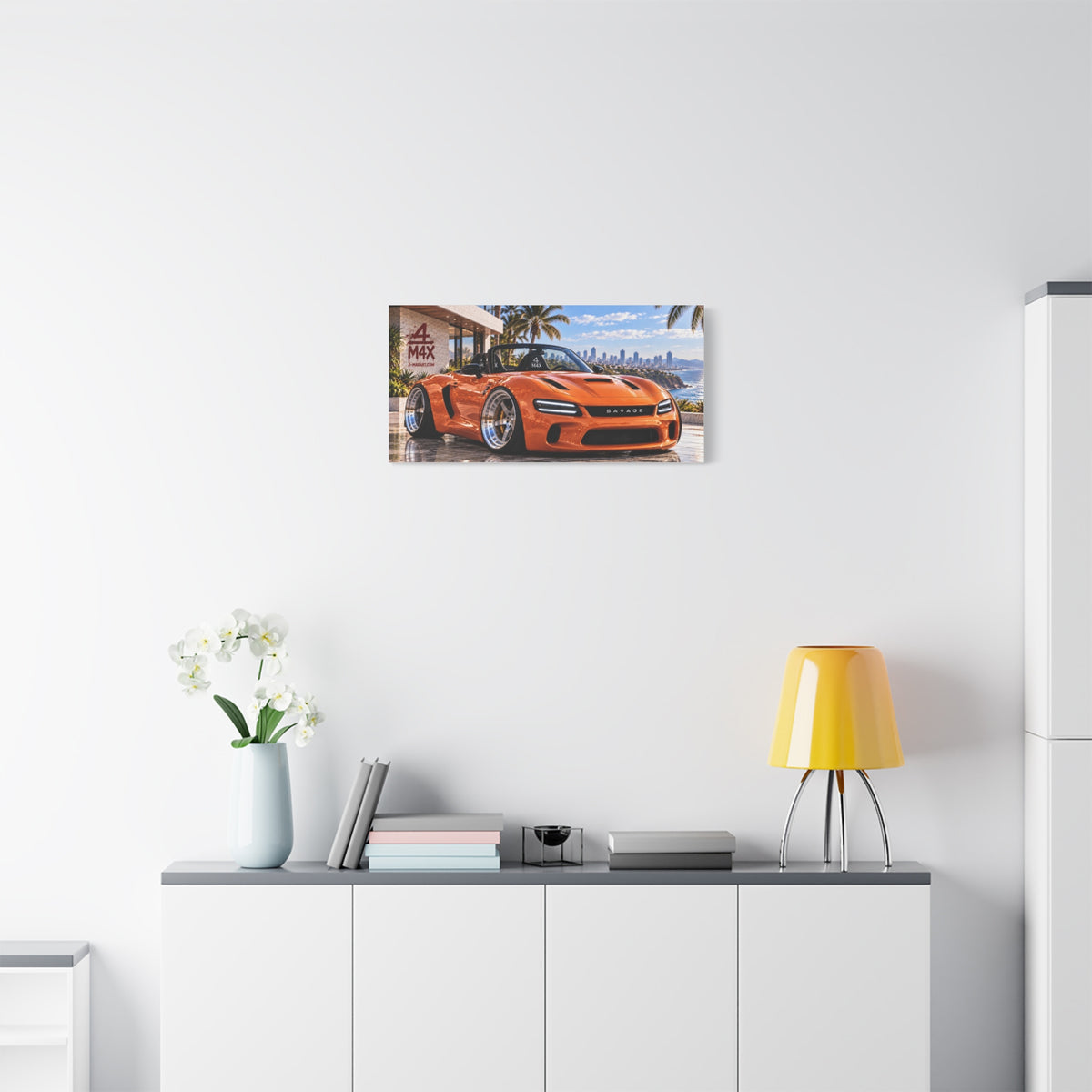 Orange Sports Car Front