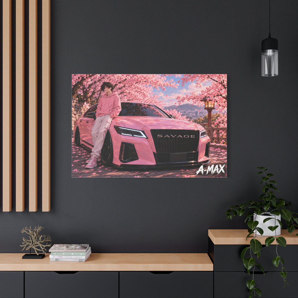 Pink Luxury Car Front