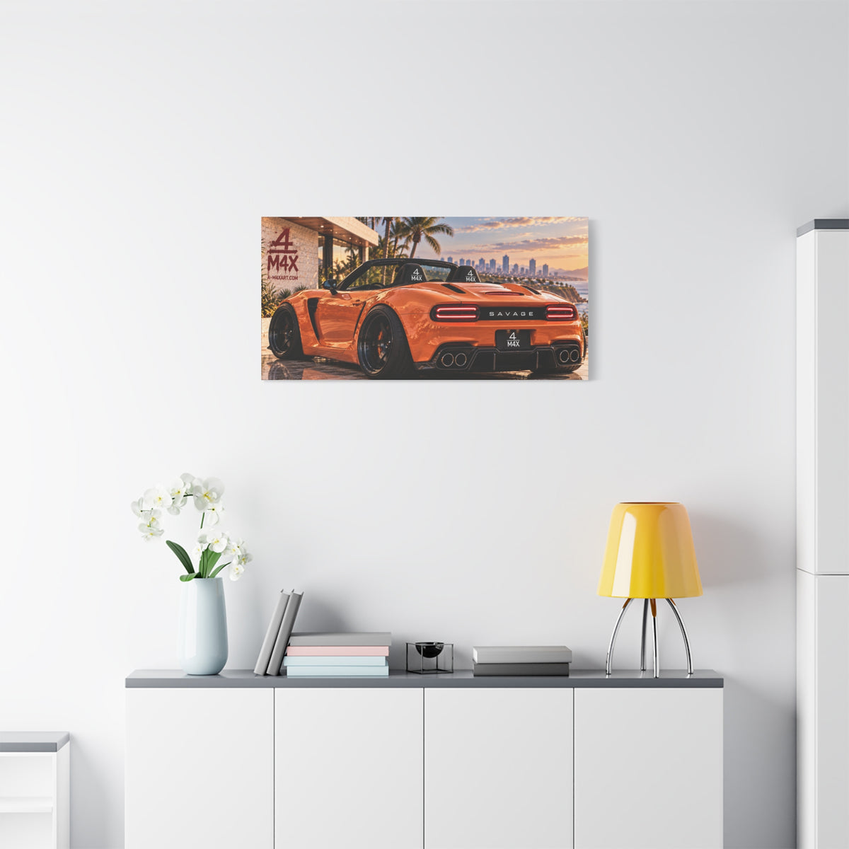 Orange Sports Car Rear