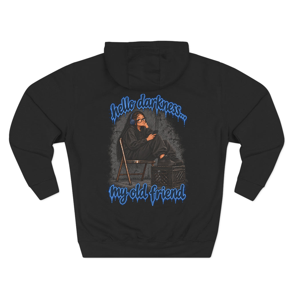 Hoodie - "Hello Darkness My Old Friend" Grim Reaper Graphic Hoodie
