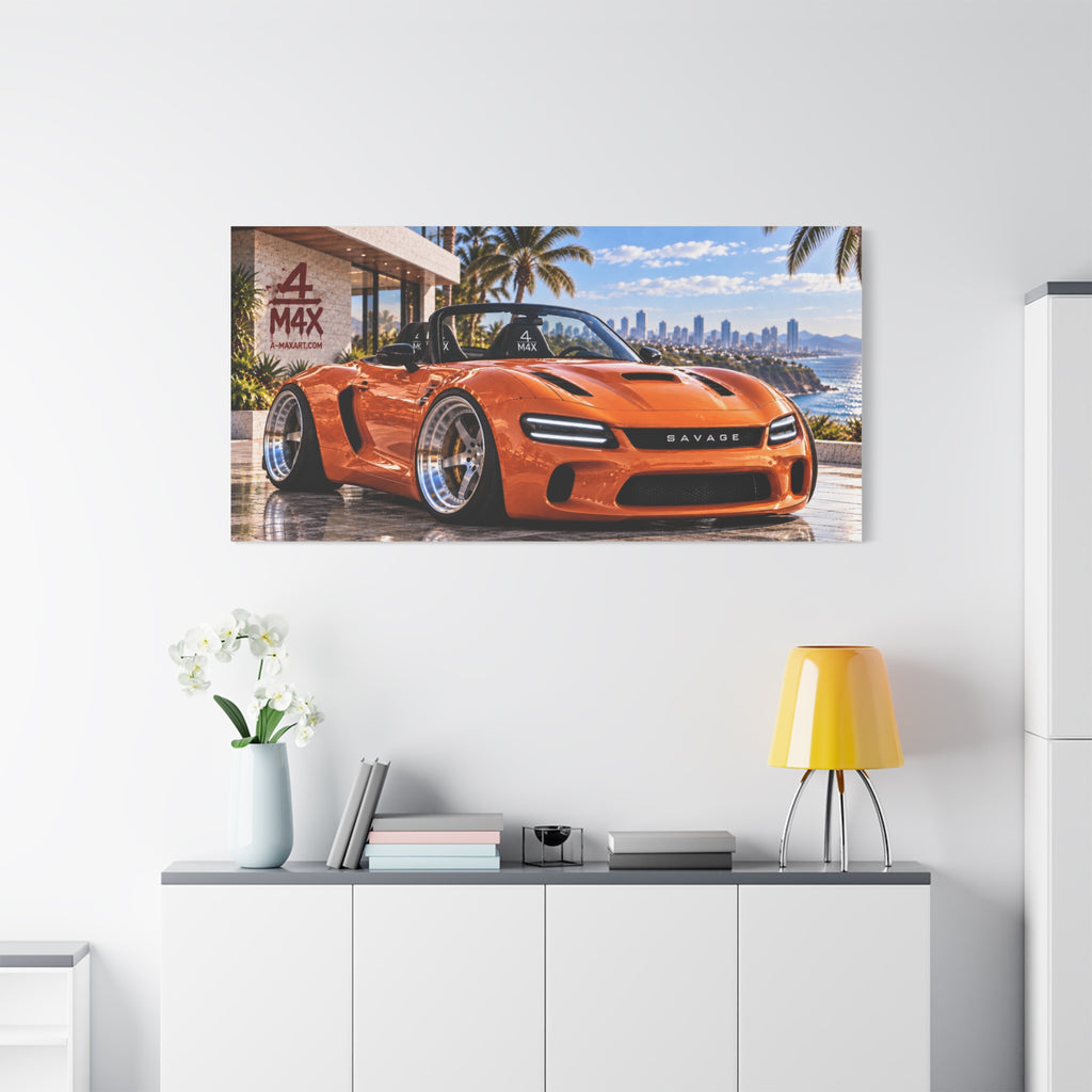 Orange Sports Car Front