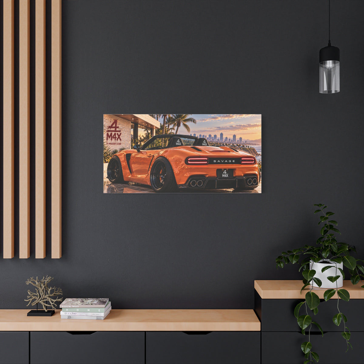 Orange Sports Car Rear