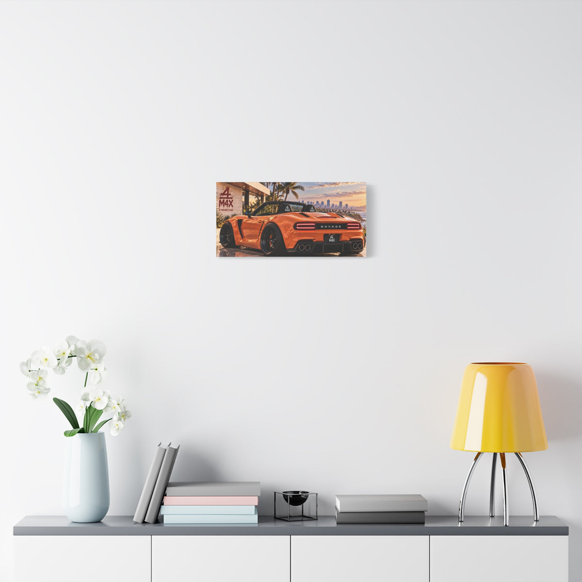 Orange Sports Car Rear