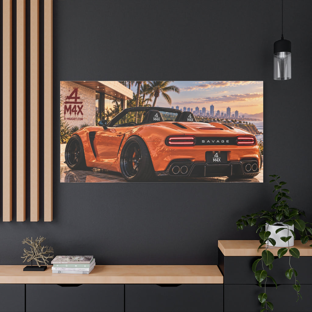 Orange Sports Car Rear