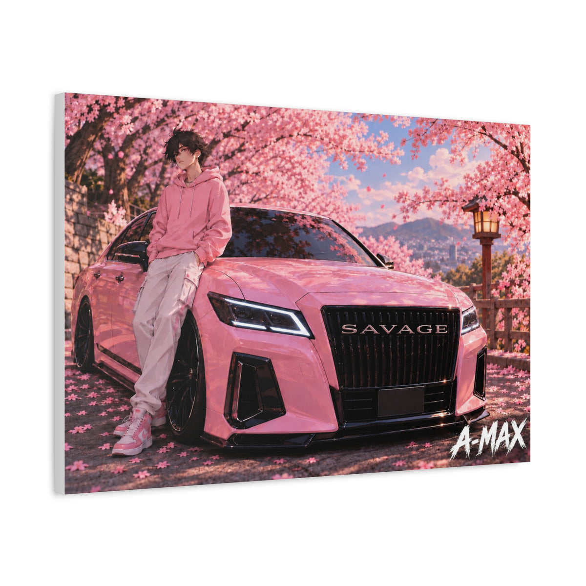 Pink Luxury Car Front