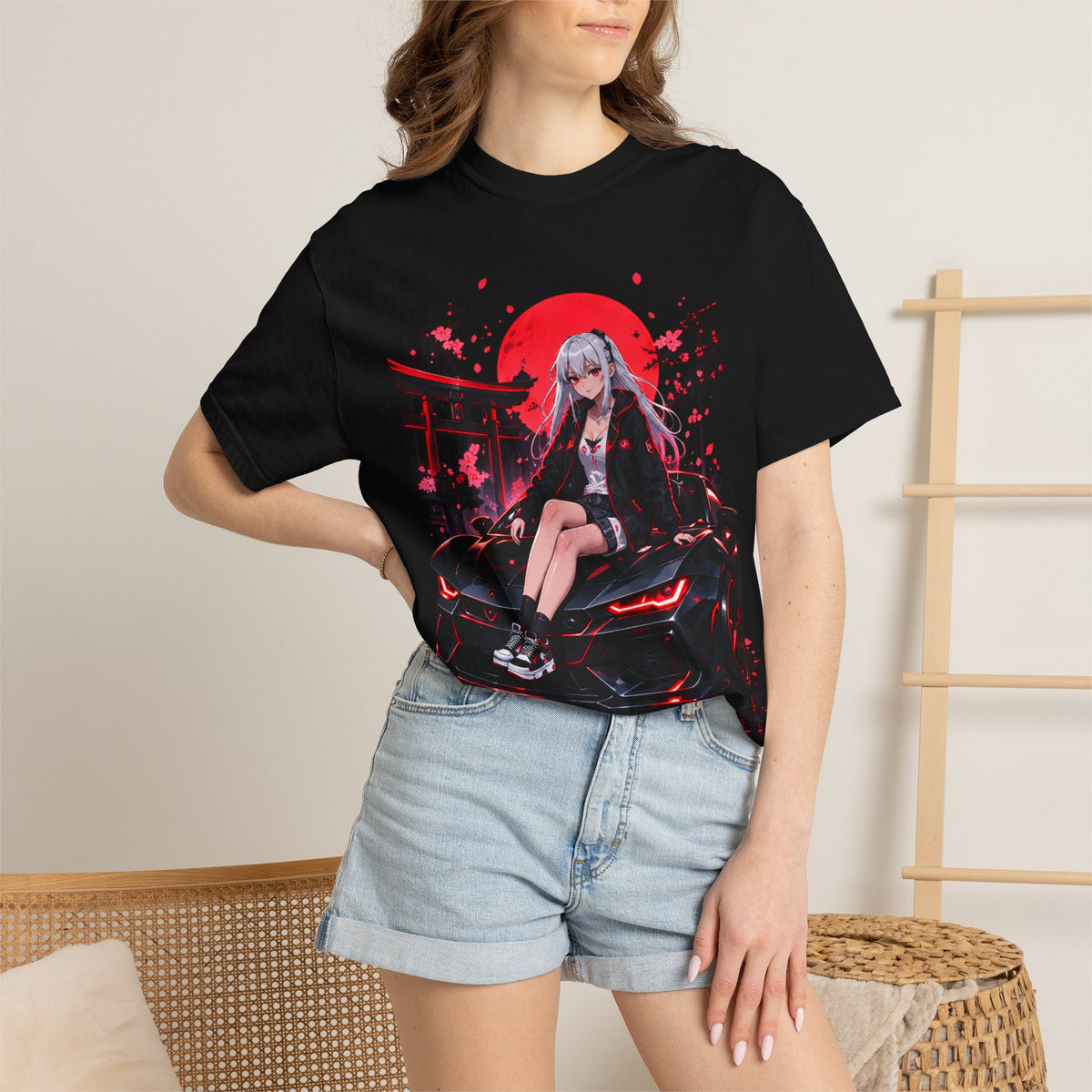 Neon Red Moon