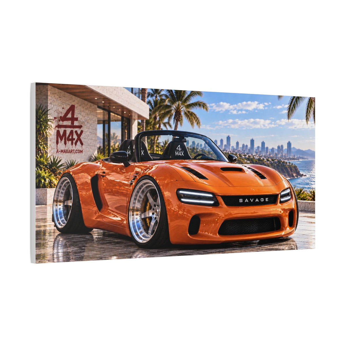 Orange Sports Car Front