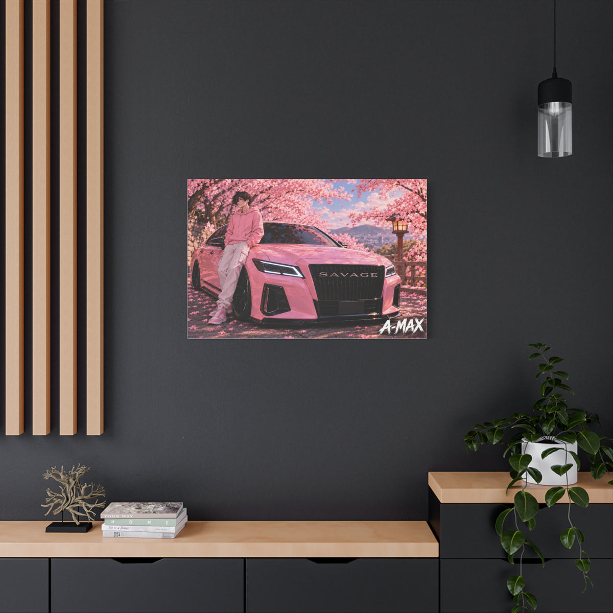 Pink Luxury Car Front
