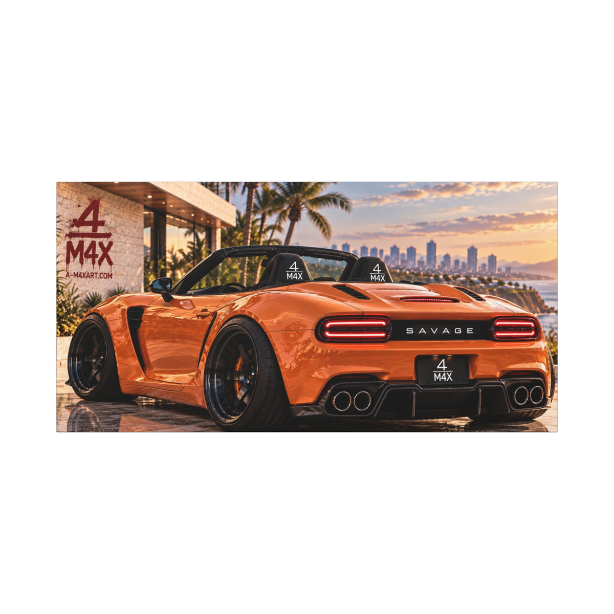 Orange Sports Car Rear