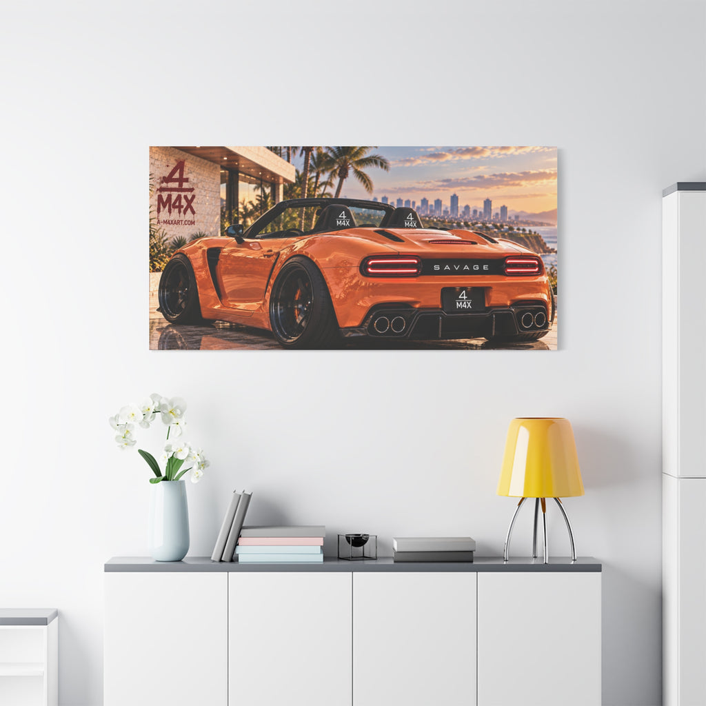 Orange Sports Car Rear