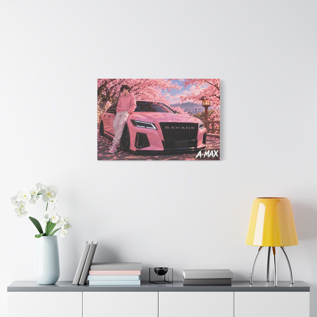 Pink Luxury Car Front