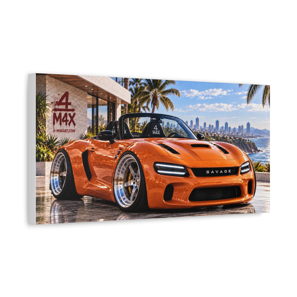 Orange Sports Car Front