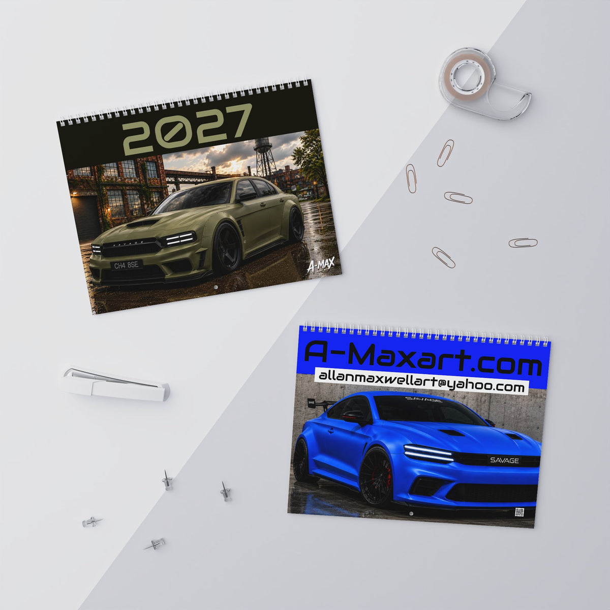 Car Enthusiast Wall Calendar 2027 — Sport Cars Monthly Calendar