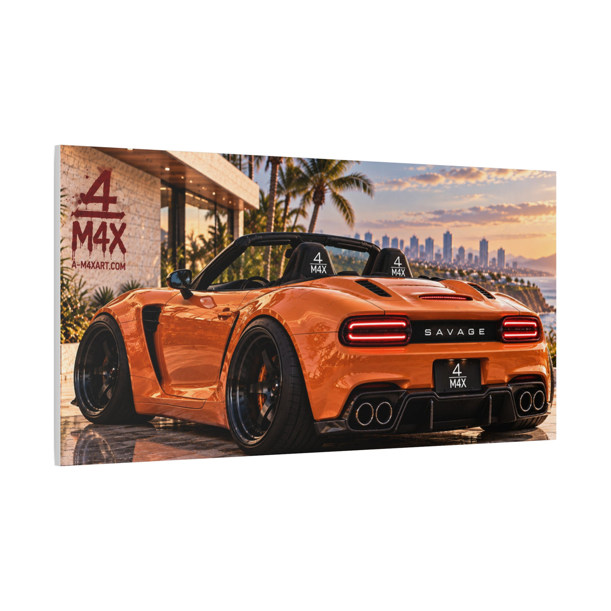 Orange Sports Car Rear