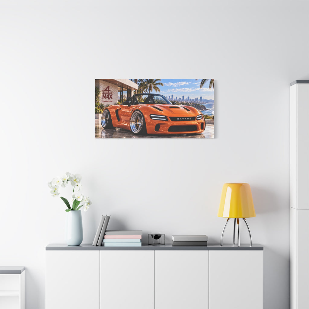 Orange Sports Car Front