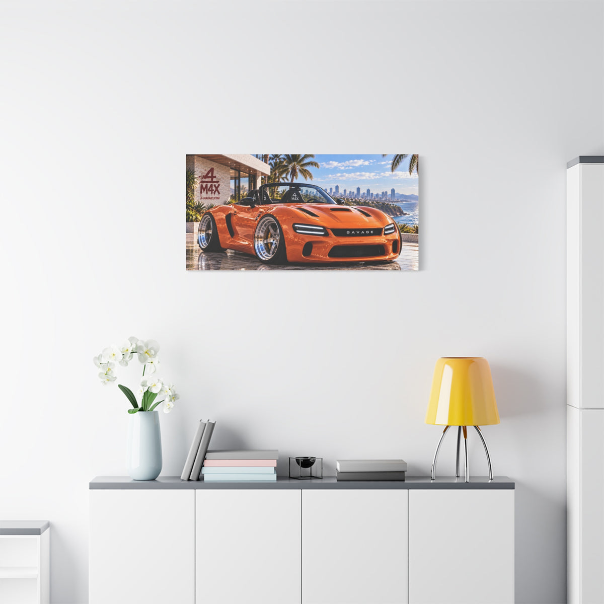 Orange Sports Car Front