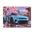 Blue Sports Car--Canvas Print