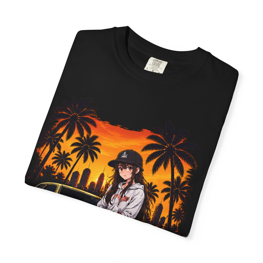 Anime Girl & Car-- Graphic T-Shirt