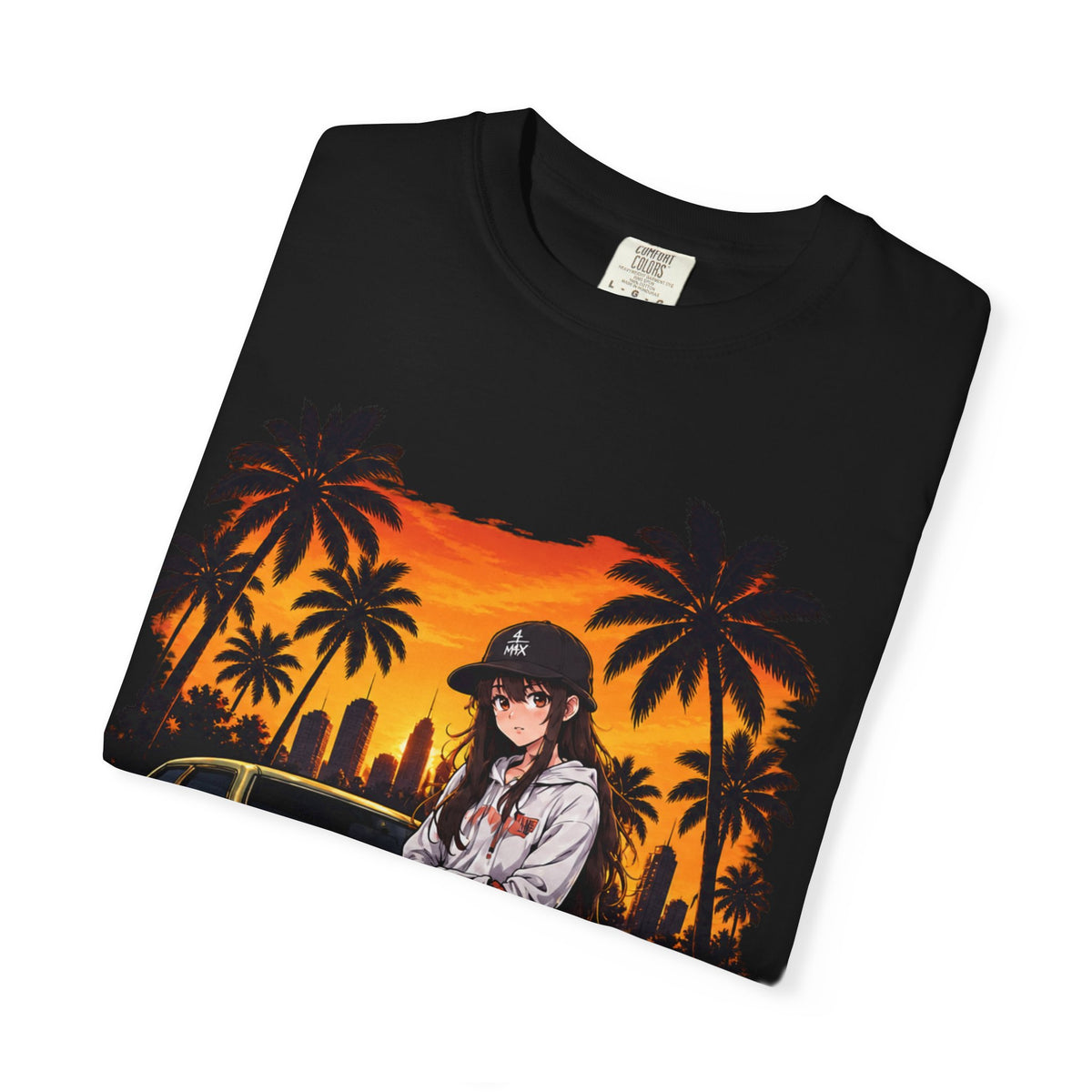 Anime Girl & Car-- Graphic T-Shirt
