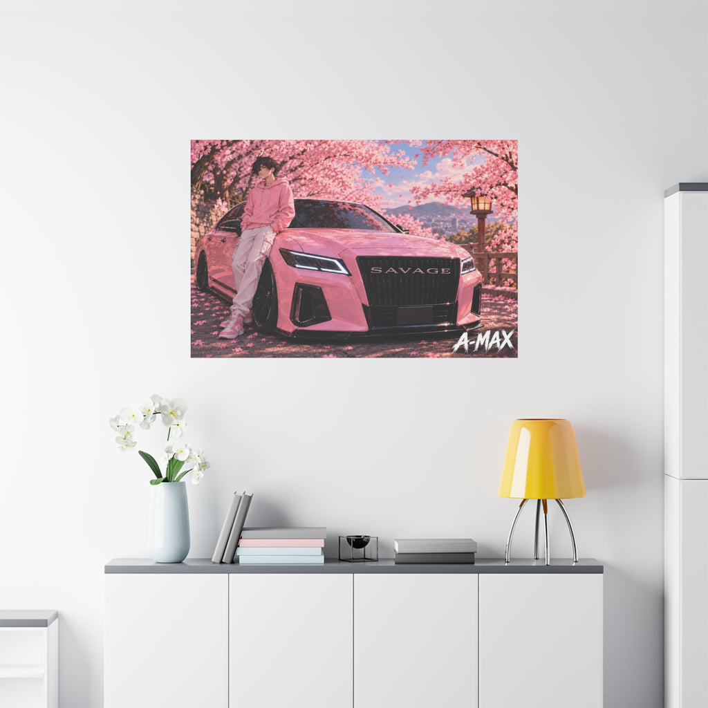Pink Luxury Car Front