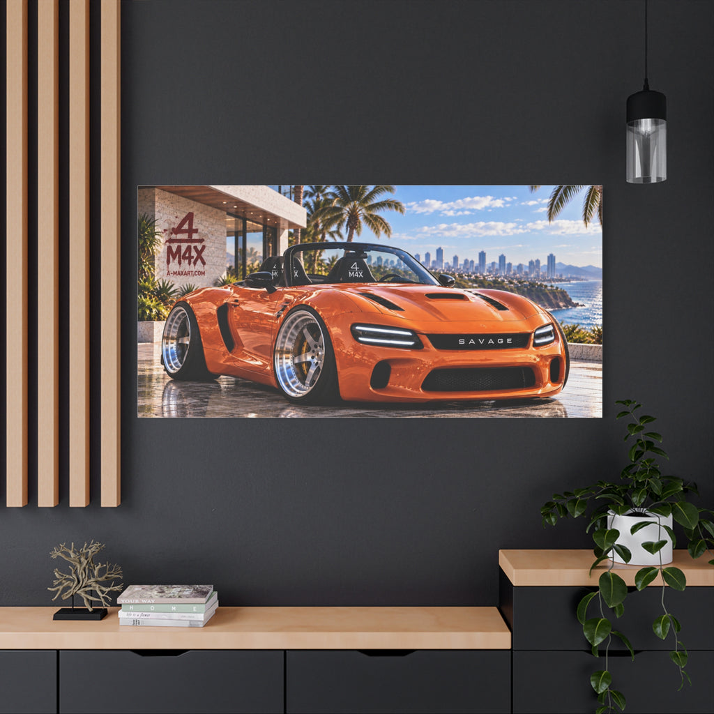 Orange Sports Car Front